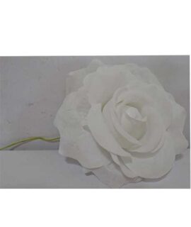 Rosa artificiale bianco neve