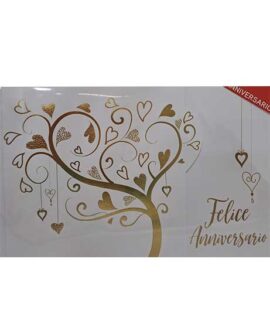 Biglietto anniversario con cuori