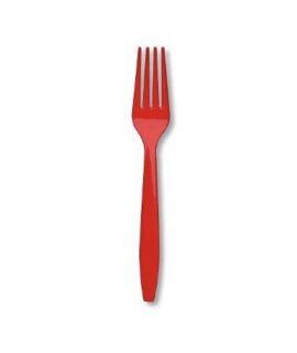 Forchette di plastica ROSSA Touch of Color
