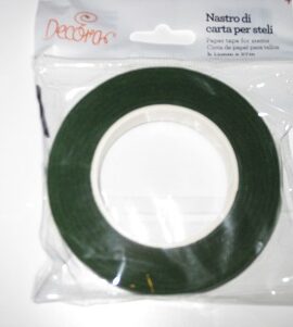 Nastro di carta per steli verde 12mm x 27 mt