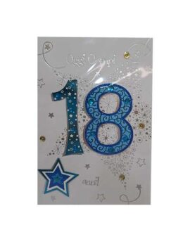 Biglietto 18 anni talking celeste con stella