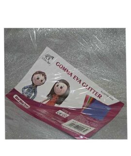Gomma Eva glitterata argento
