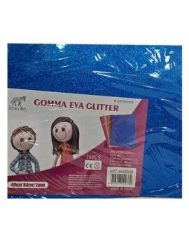 Gomma Eva glitterata azzurra