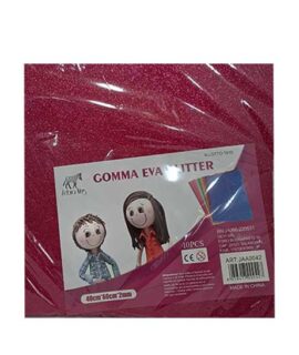 Gomma Eva glitterata fucsia
