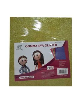 Gomma Eva glitterata oro