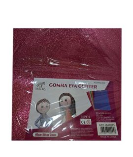 Gomma Eva glitterata rosa antico