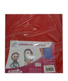 Gomma Eva glitterata rossa
