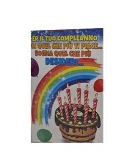 Biglietto compleanno portasoldi con torta