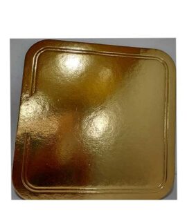 Vassoio 3 mm oro/nero quadrato