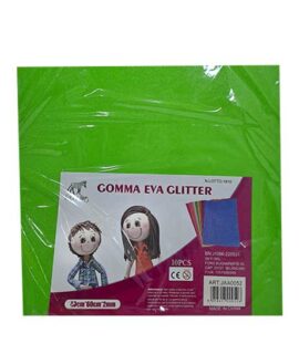 Gomma Eva glitterata verde mela