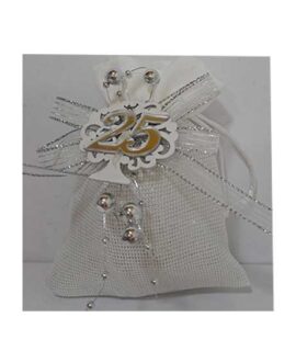 Sacchetto portaconfetti 25 anni