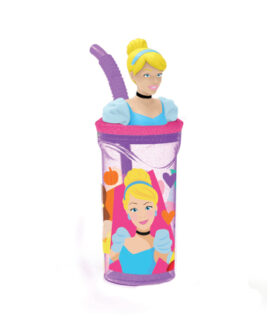 Bicchiere con cannuccia PRINCIPESSE 3D