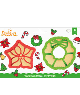 Tagliapasta ghirlanda e stella di Natale Decora