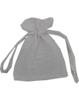 Sacchetto portaconfetti bianco con tirante