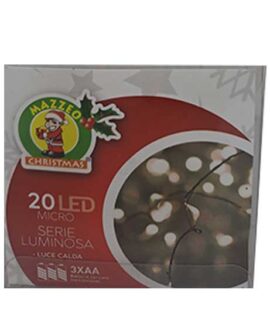 Serie luminosa 20 LED micro a batteria
