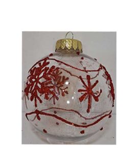 Pallina natalizia in PVC fiocchi di neve