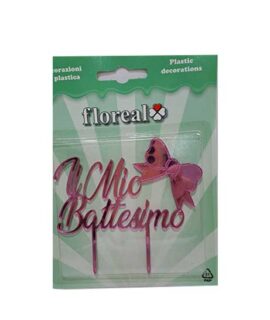 Topper IL MIO BATTESIMO rosa