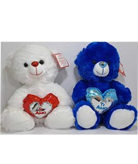 Peluche orsetto con cuore olografico 30 cm