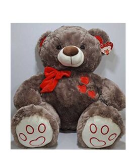 Peluche ORSO Marrone con fiocco 45 cm