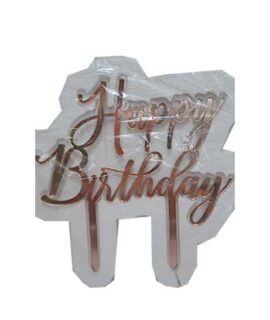 Topper Happy Birthday ROSA GOLD