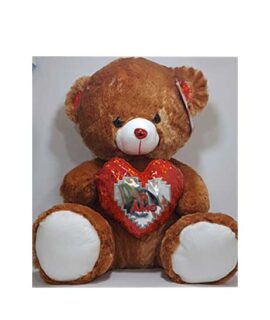 Peluche orso marrone con cuore TI AMO 50 cm