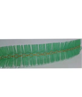 Nastro girotorta plissettato verde
