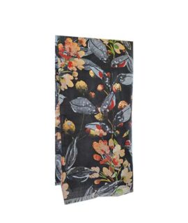 Pashmina donna fiorata con spruzzi dorati