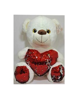 Peluche orso girabrilla con cuore 45 cm