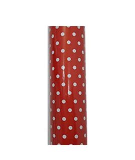 Rotolo carta regalo ROSSA A POIS BIANCHI