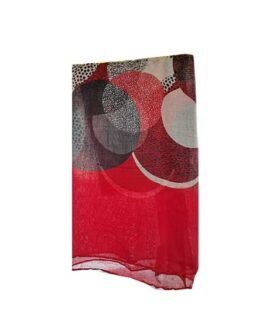 Pashmina maculata a pois rossa COVERI