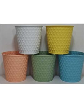 Vasetto in metallo colori pastello