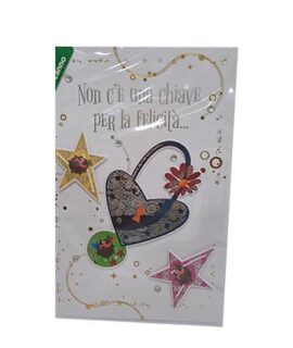 Biglietto compleanno con cuore e coccinelle