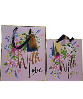 Busta regalo rosa WITH LOVE