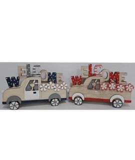 Furgoncino in legno con coniglietto