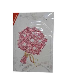 Biglietto matrimonio ricamato BOUQUET