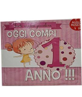 Biglietto musicale 1° compleanno