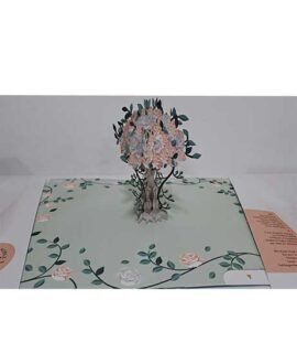 Biglietto auguri ALBERO DI ROSE Origamo