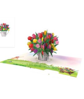 Biglietto auguri TULIPANI Origamo