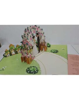 Biglietto auguri SPOSI SOTTO L'ARCO Origamo