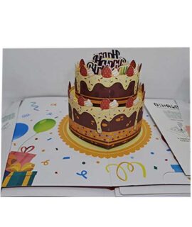 Biglietto auguri TORTA con numeri Origamo