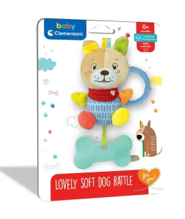 Lovely Soft Dog Rattle CLEMENTONI