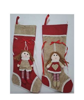 Calza porta dolci Bimba con treccine