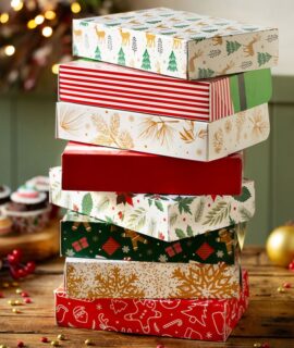 Scatola regalo porta dolci DECORA natalizie