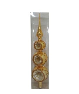 Puntale Albero di Natale 3 sfere ORO