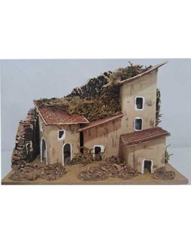 Casetta presepe in sughero  e cartone 1