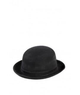 Cappello bombetta tessuto scamosciato
