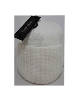 Cappello bianco con risvolto