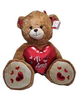 Peluche orsetto con cuore TI AMO 50 cm