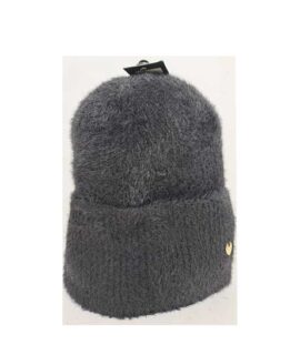 Cappello donna nero con risvolto
