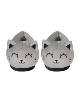 Pantofole Plush I-TOTAL GATTO GRIGIO